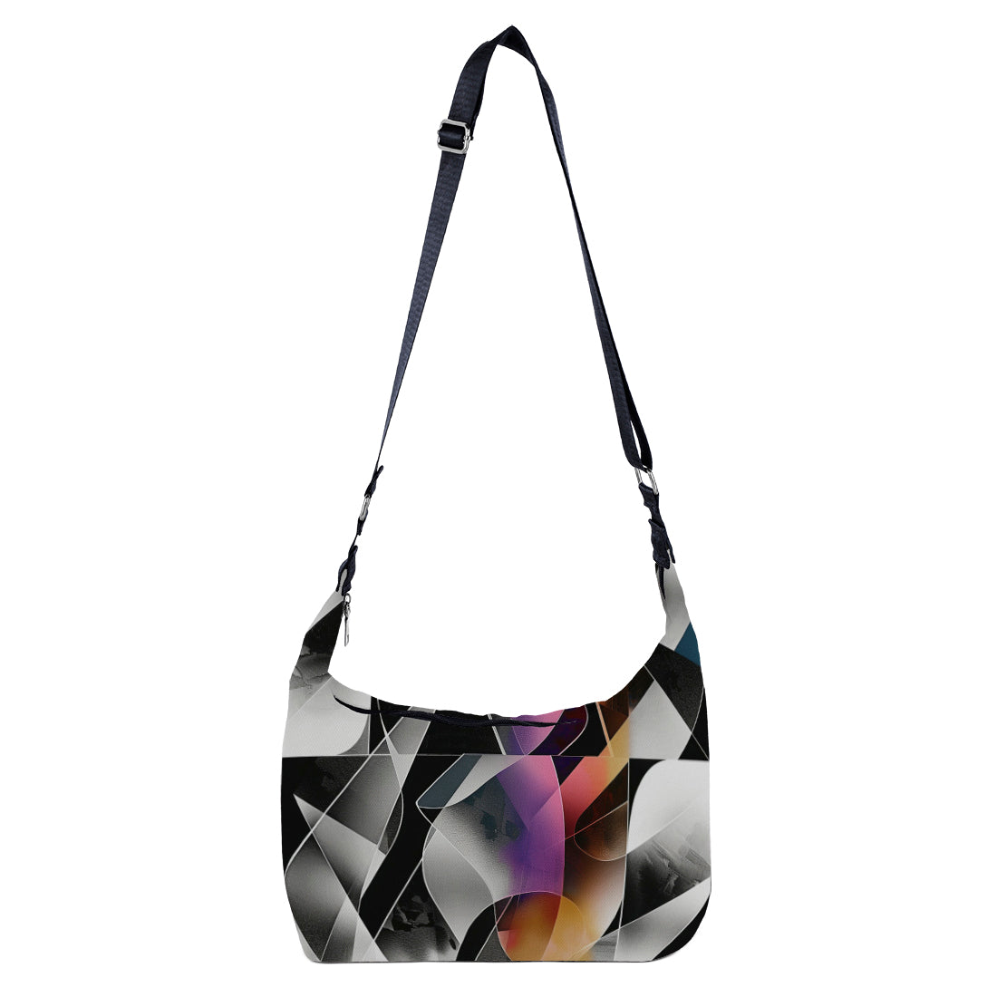 Crescent Bag Abstract Elegance