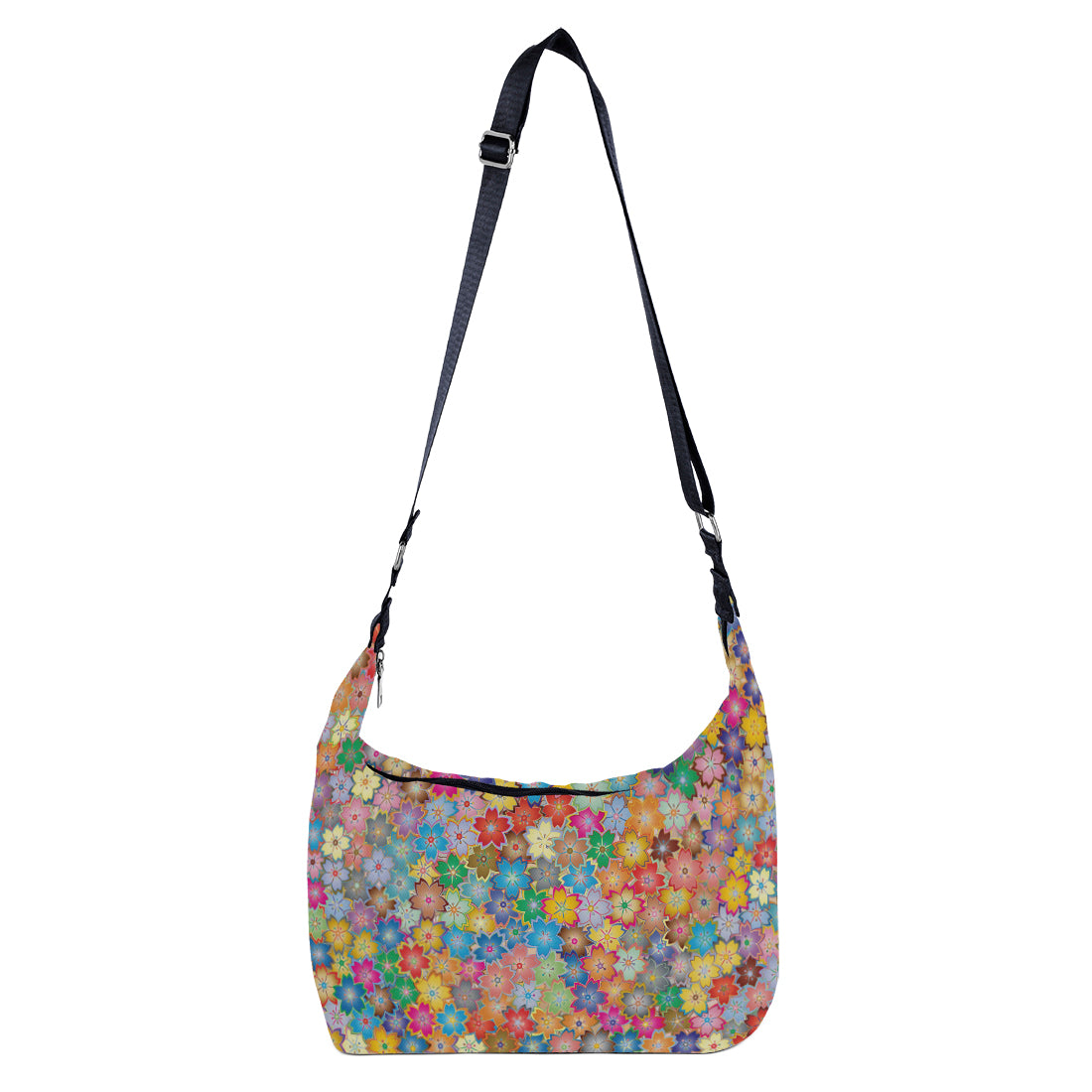 Crescent Bag Colorful Blossom Sling