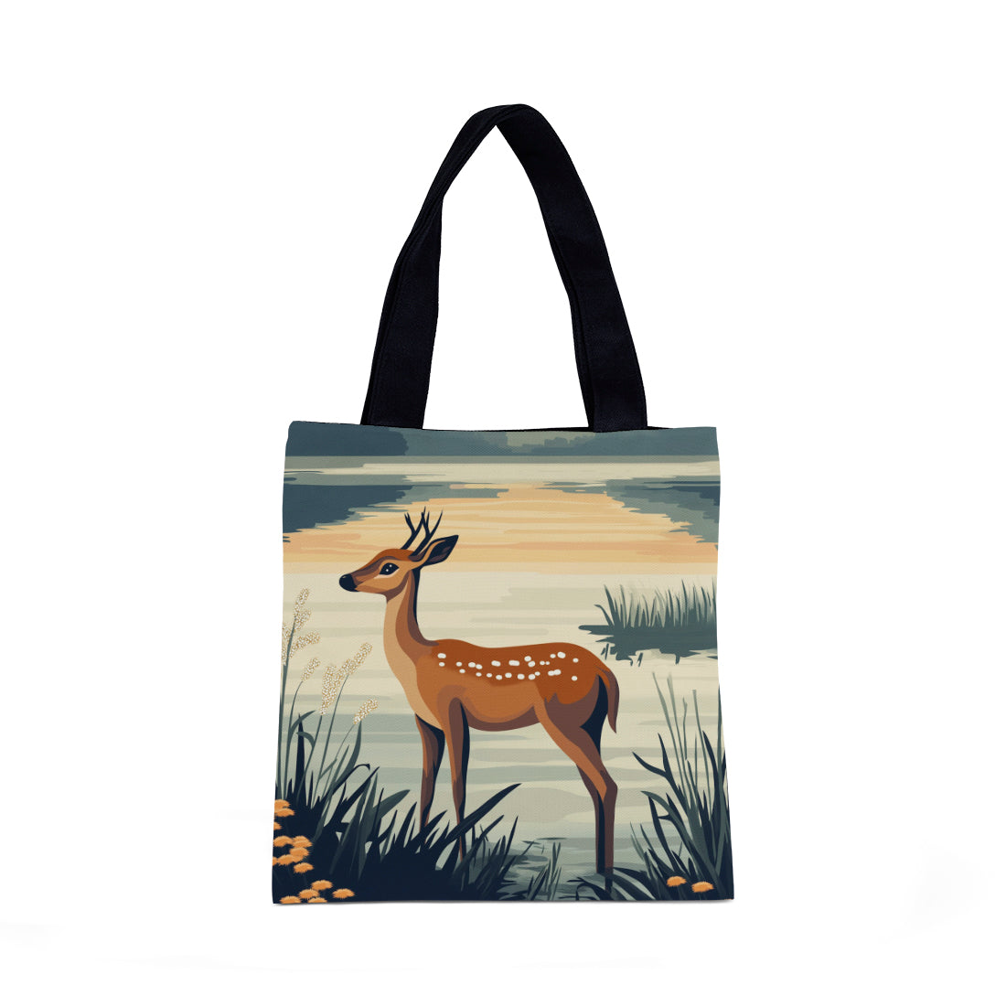 Tote Bag Deer Reflections