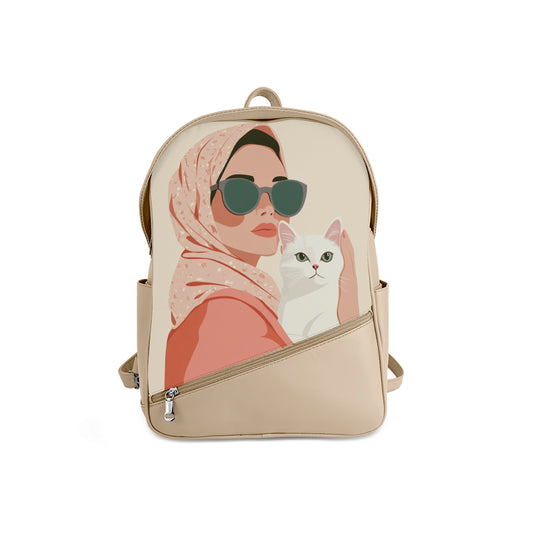 حقيبة ظهر قابلة للطي بتصميم قطة أنيقة للغاية