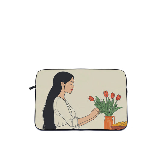 حقيبة كمبيوتر محمولة بجمال مزدهر